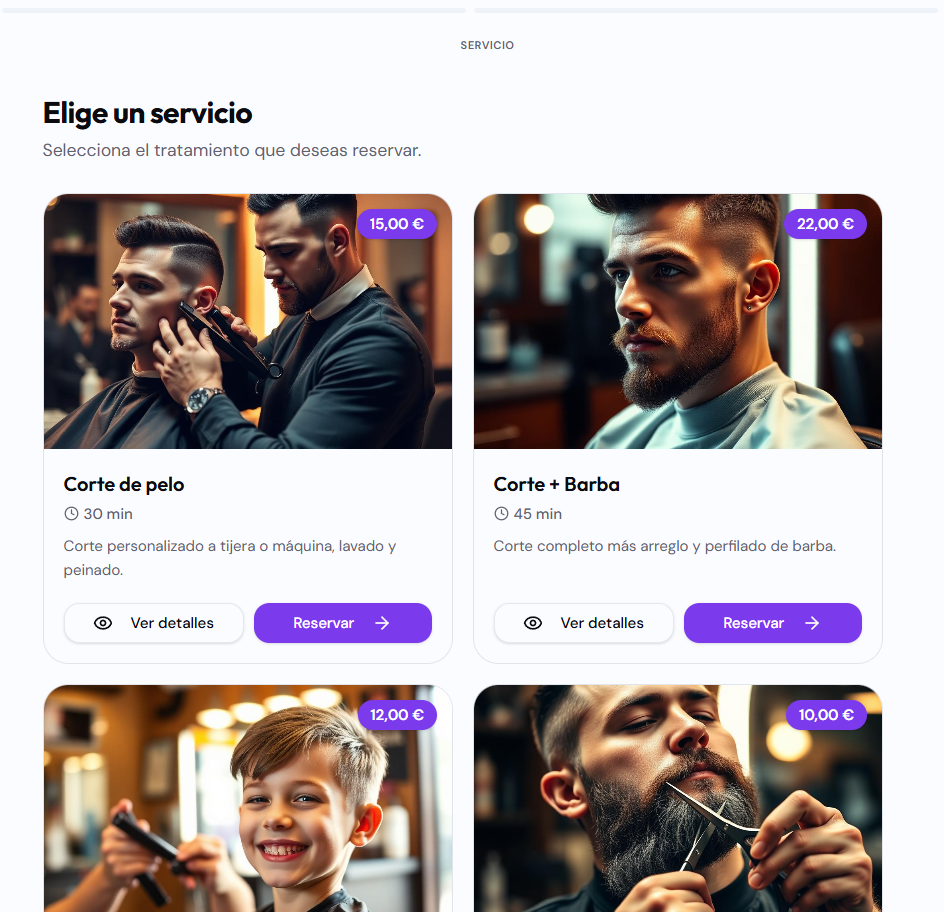Proceso real de reserva de Reservan2 visto desde una tablet